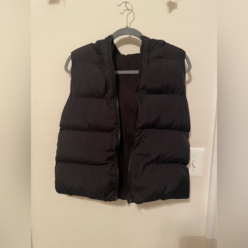 WOMENS PUFFER VEST HOODED